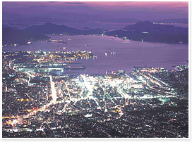灰ヶ峰からの夜景写真